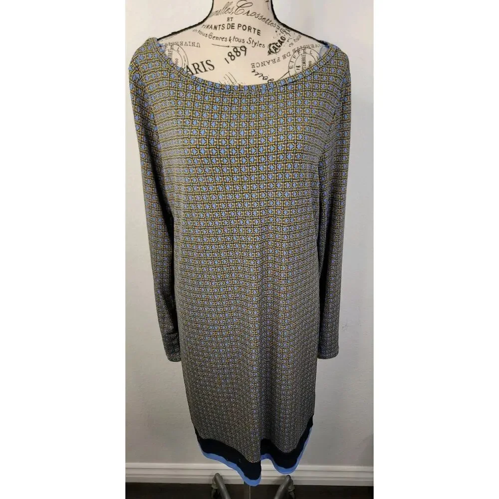 Michael Kors Dres SZ Large Long Sleeve Chain Pattern Mini